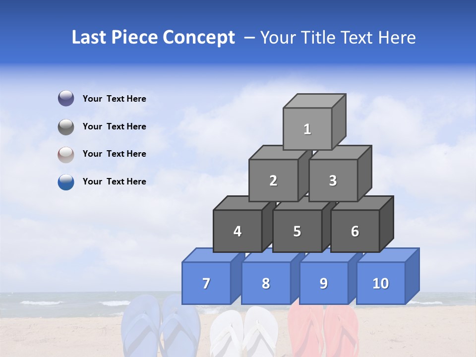 Blue Water Flops PowerPoint Template