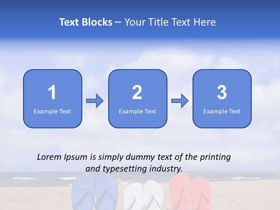 Blue Water Flops PowerPoint Template