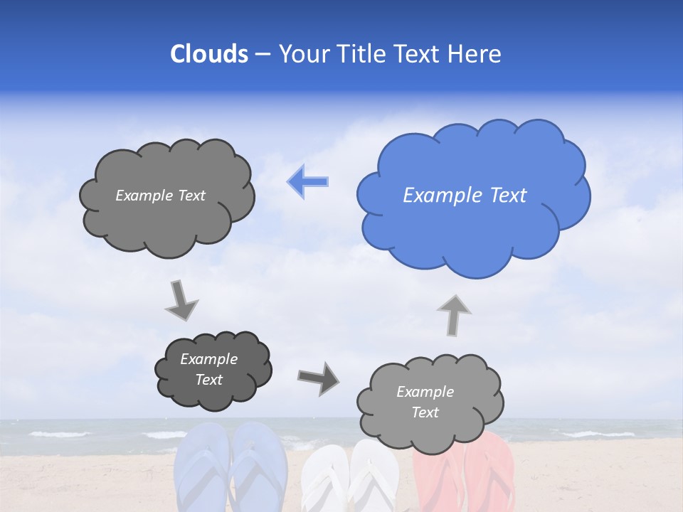 Blue Water Flops PowerPoint Template
