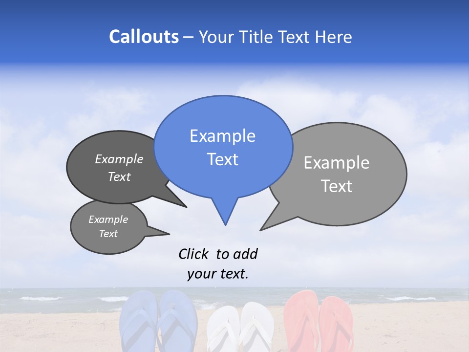 Blue Water Flops PowerPoint Template