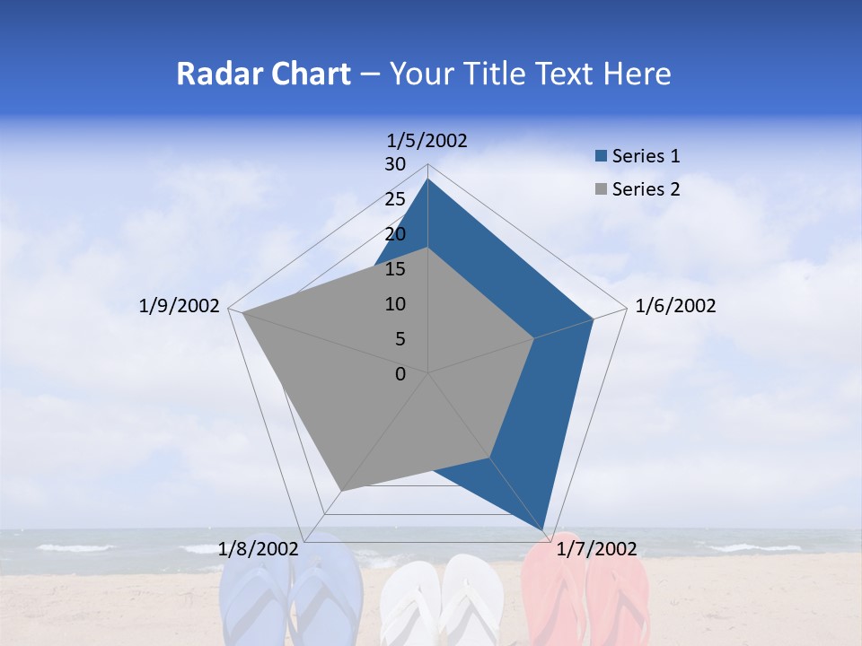 Blue Water Flops PowerPoint Template
