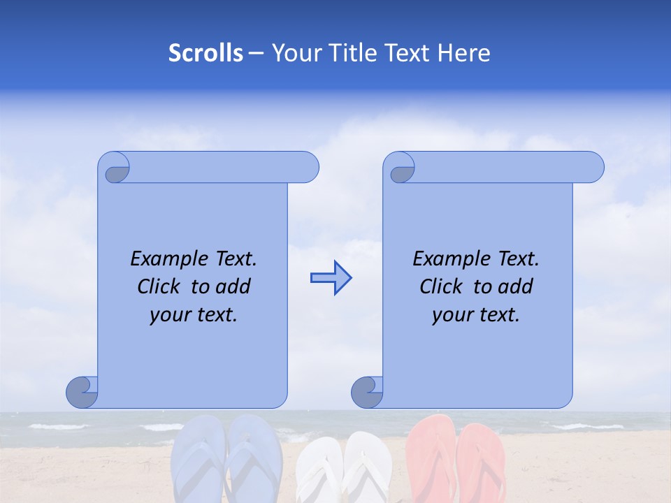 Blue Water Flops PowerPoint Template