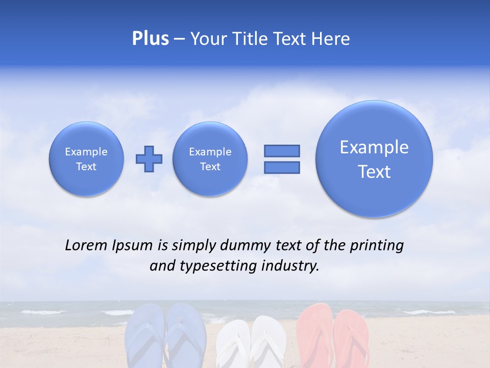 Blue Water Flops PowerPoint Template