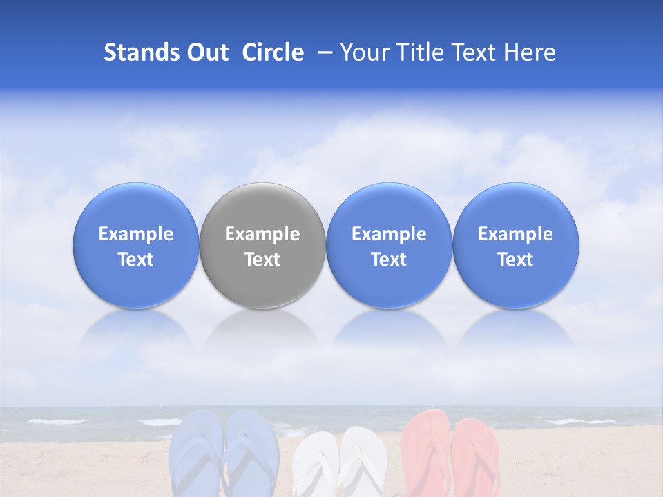 Blue Water Flops PowerPoint Template