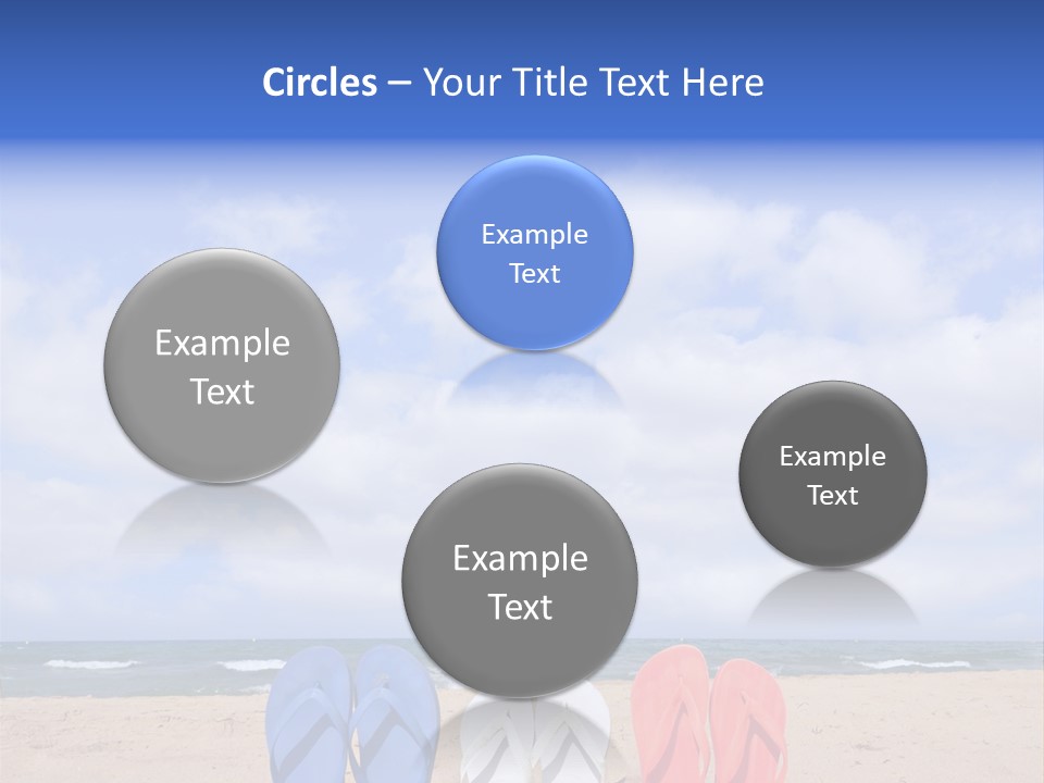 Blue Water Flops PowerPoint Template