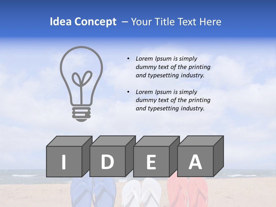 Blue Water Flops PowerPoint Template