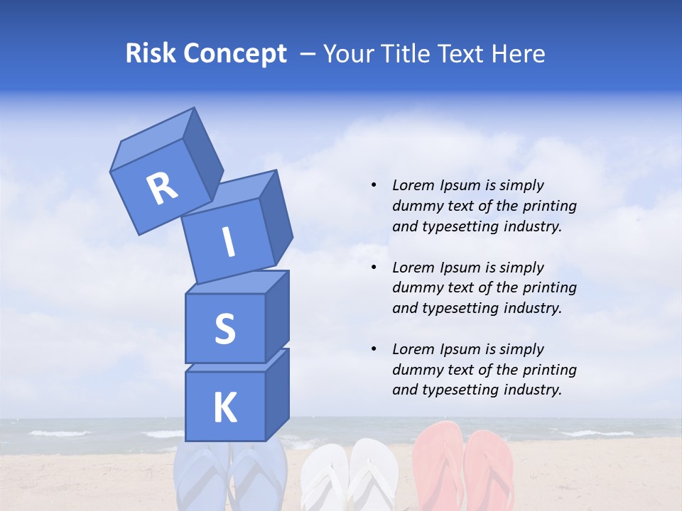 Blue Water Flops PowerPoint Template