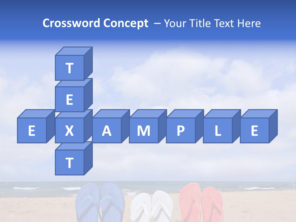 Blue Water Flops PowerPoint Template
