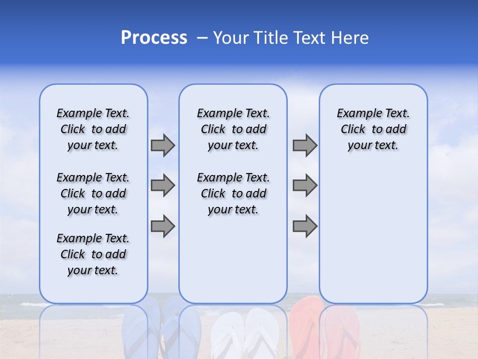Blue Water Flops PowerPoint Template
