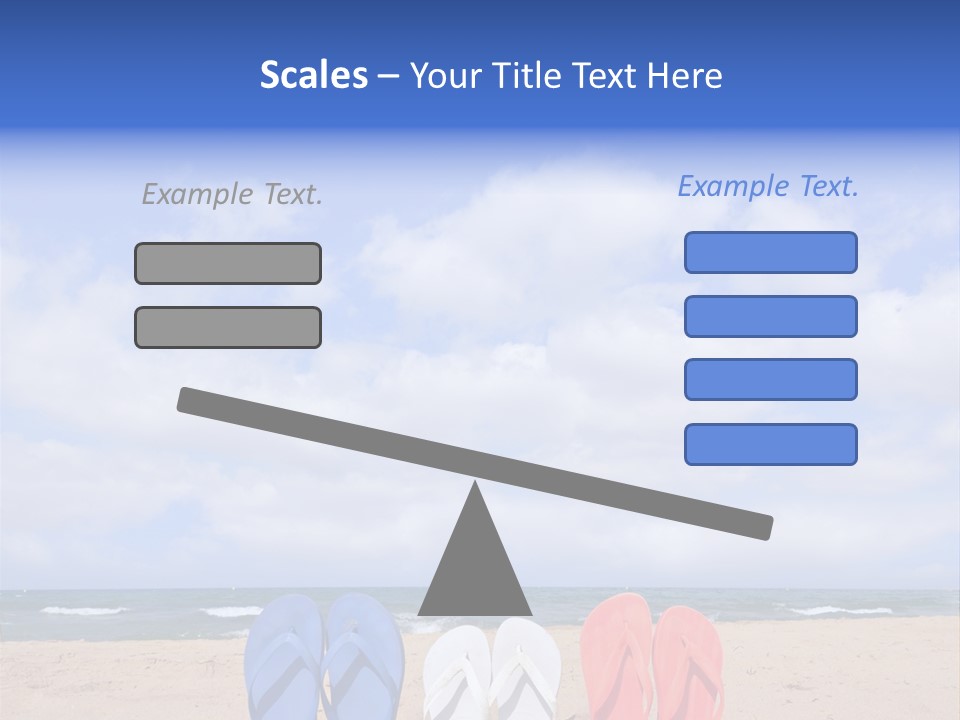 Blue Water Flops PowerPoint Template