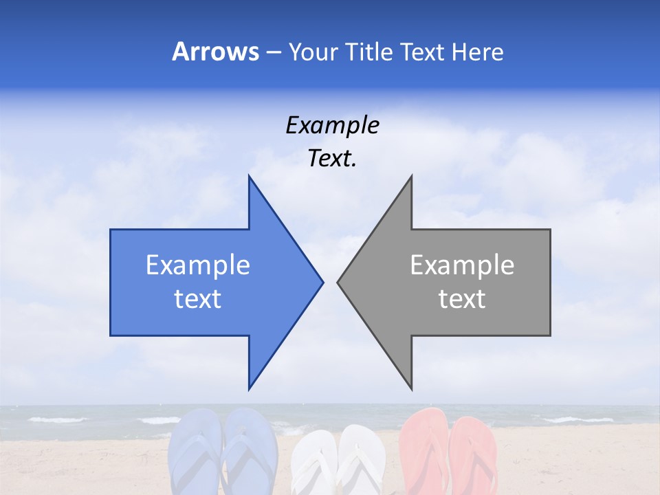 Blue Water Flops PowerPoint Template