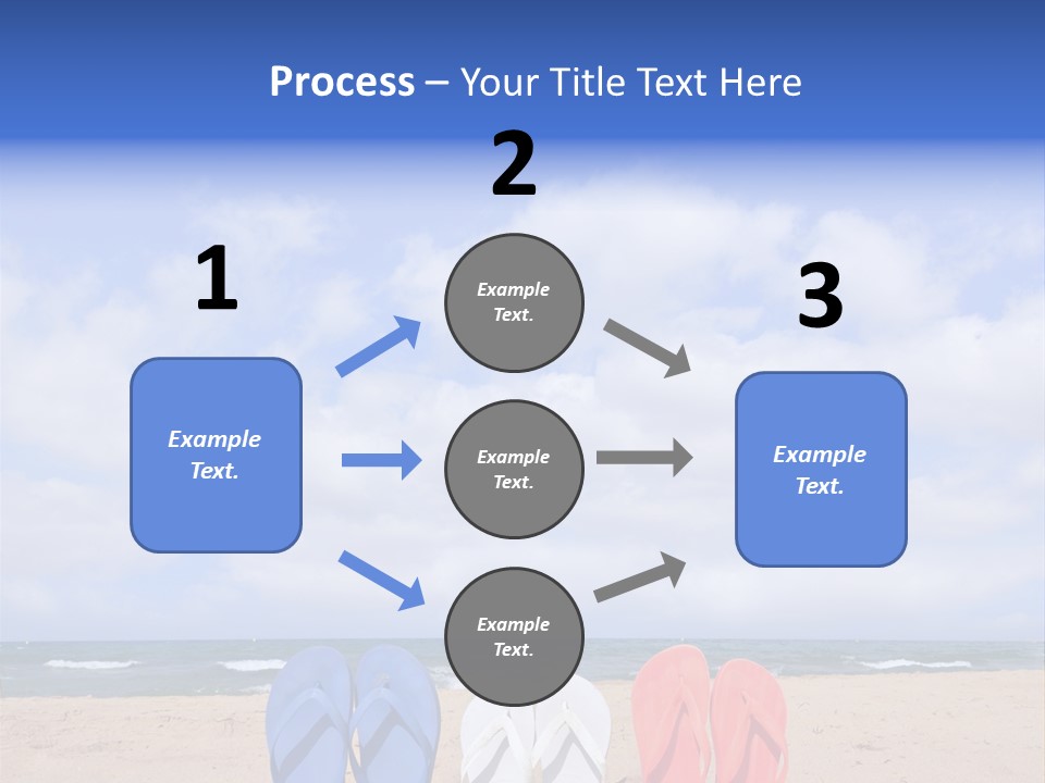Blue Water Flops PowerPoint Template