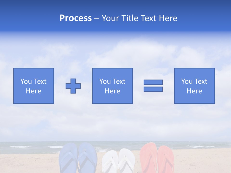 Blue Water Flops PowerPoint Template