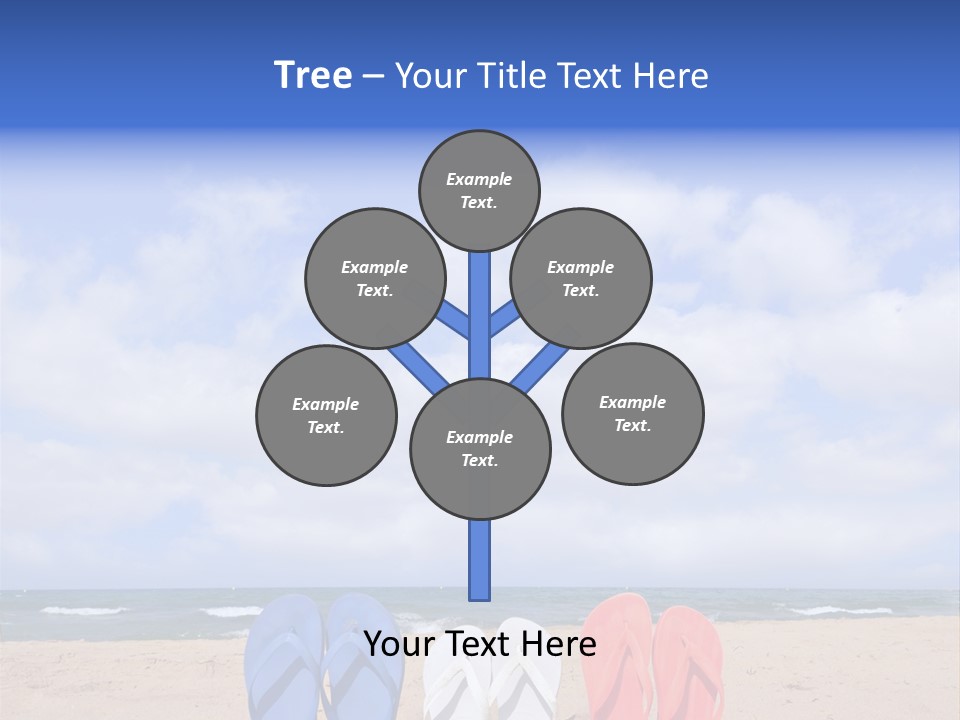 Blue Water Flops PowerPoint Template