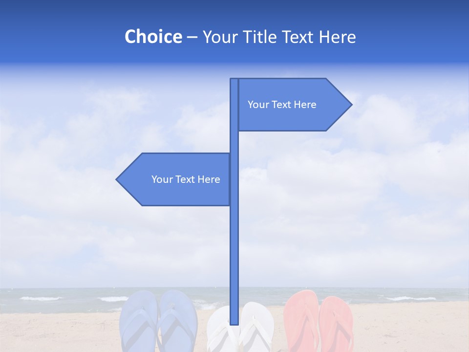 Blue Water Flops PowerPoint Template