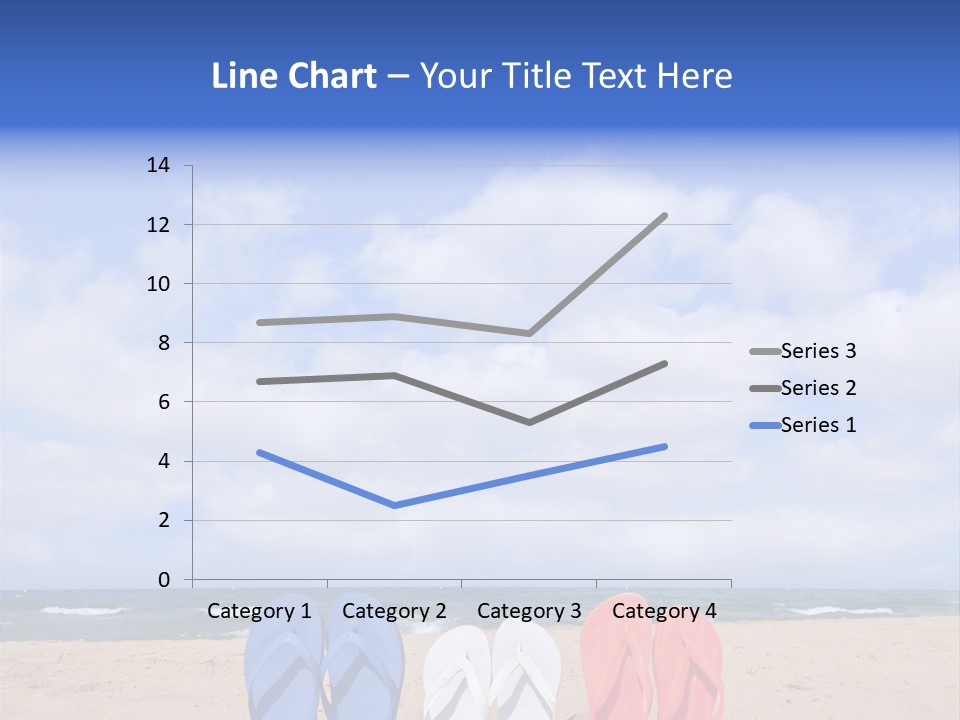 Blue Water Flops PowerPoint Template