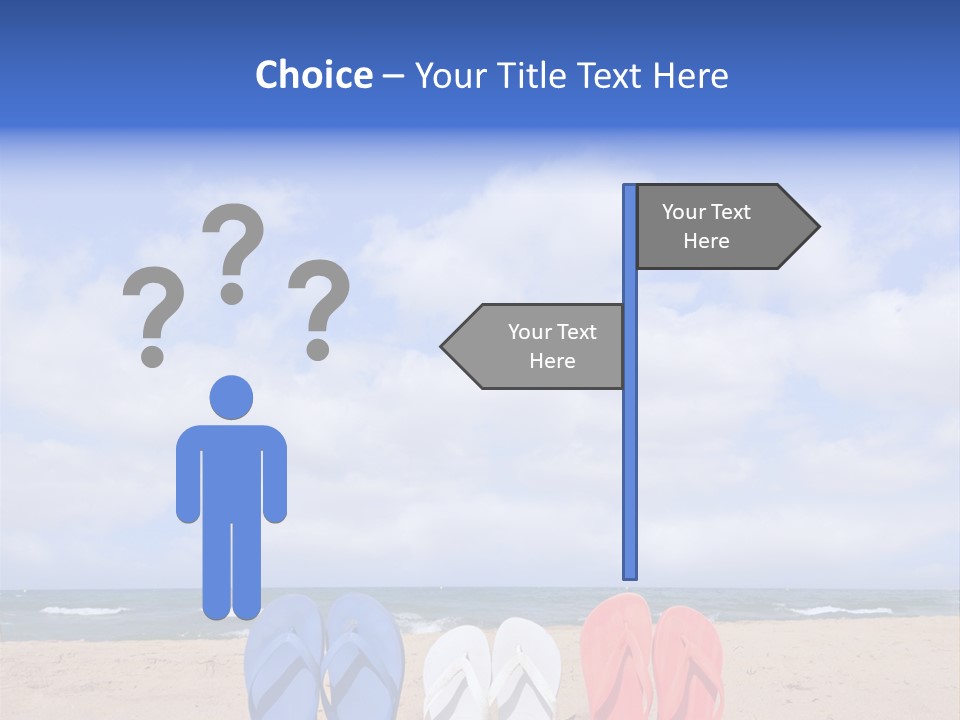 Blue Water Flops PowerPoint Template
