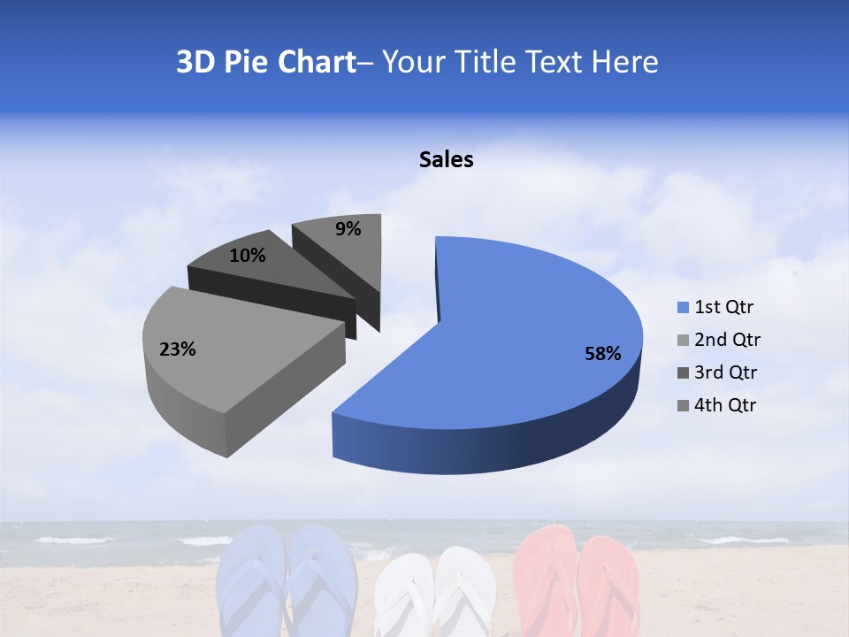 Blue Water Flops PowerPoint Template