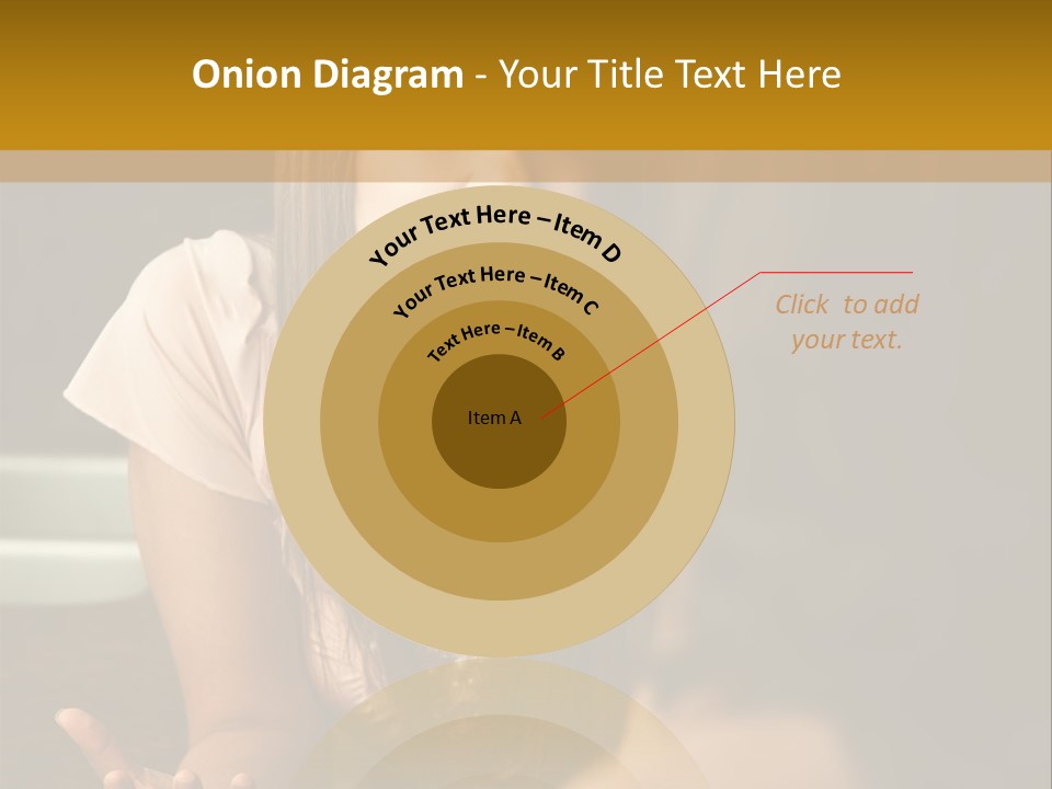 A Girl Is Sitting At A Table With Her Hand On Her Hip PowerPoint Template