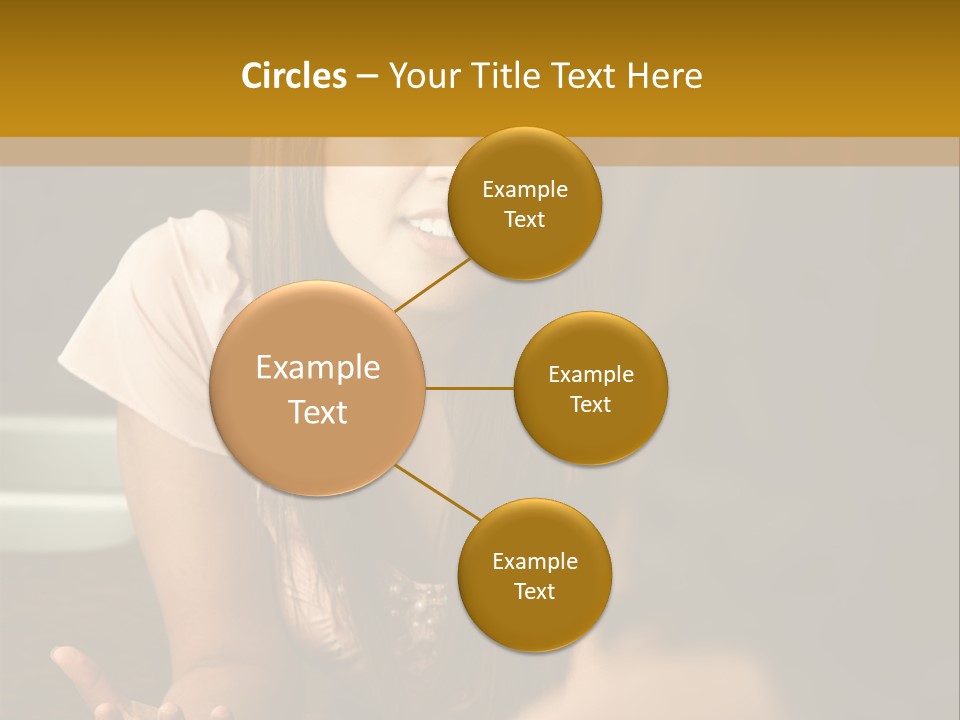 A Girl Is Sitting At A Table With Her Hand On Her Hip PowerPoint Template