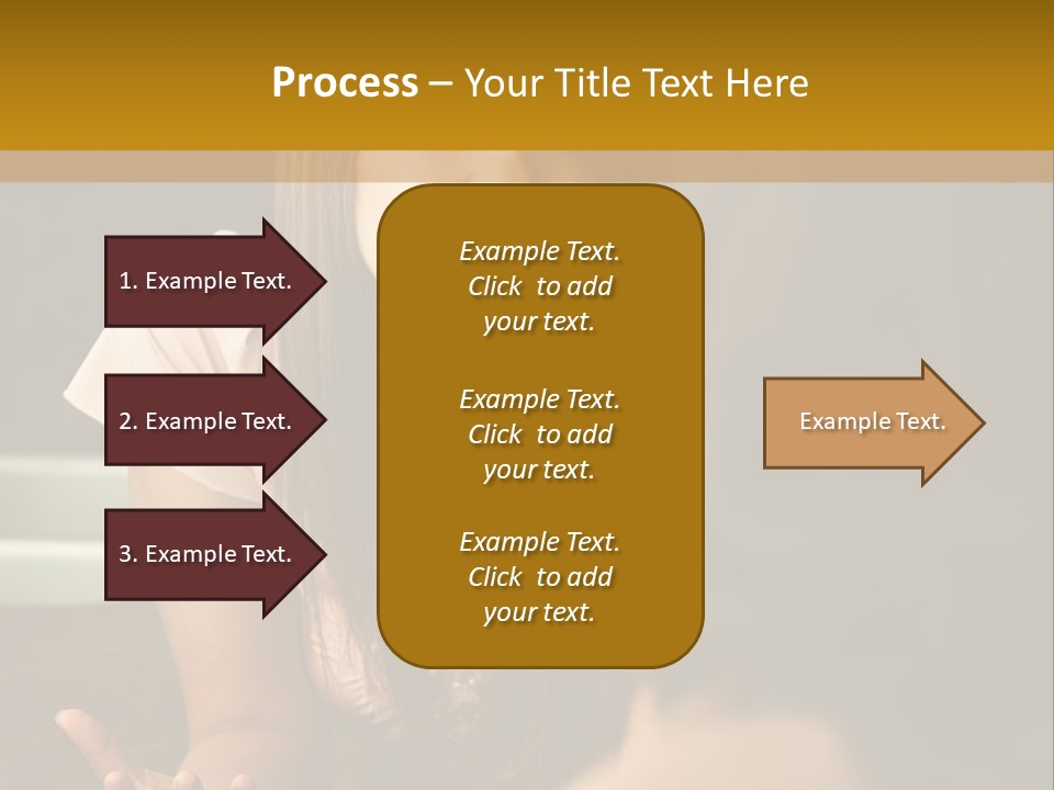 A Girl Is Sitting At A Table With Her Hand On Her Hip PowerPoint Template