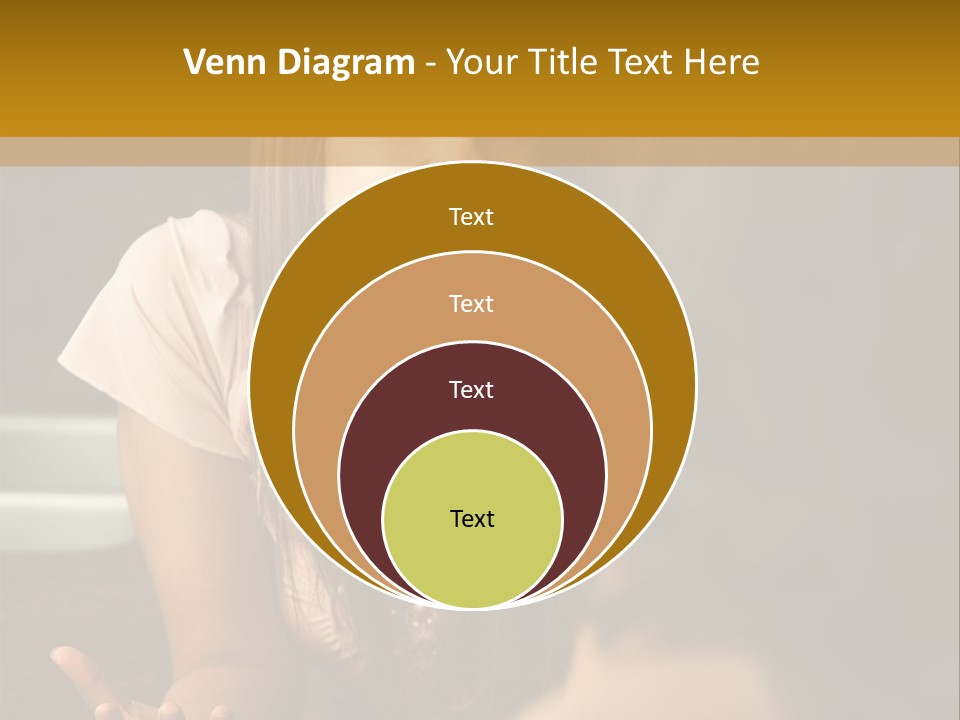 A Girl Is Sitting At A Table With Her Hand On Her Hip PowerPoint Template