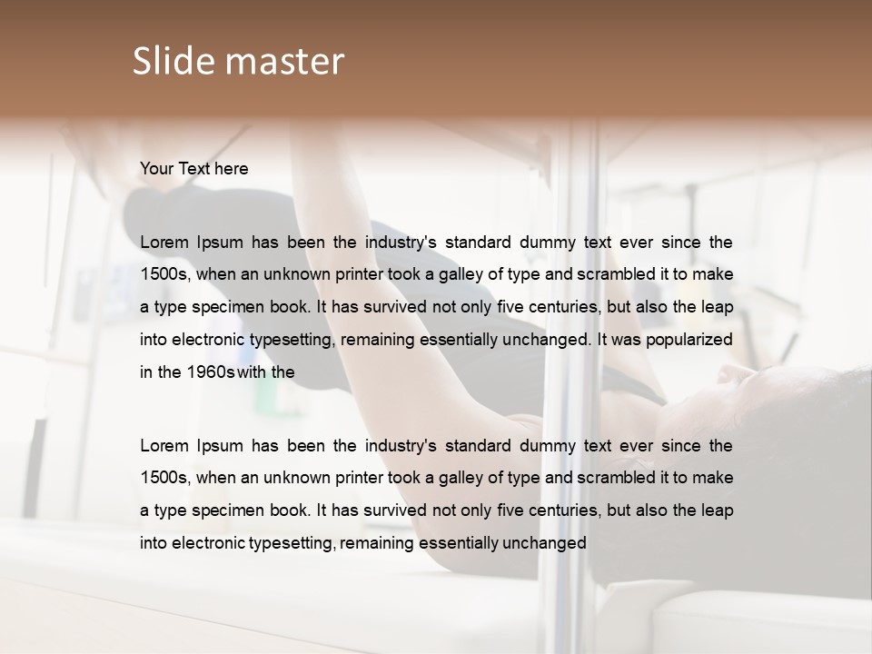 A Woman Doing A Pull Up On A Pull Up Bar PowerPoint Template