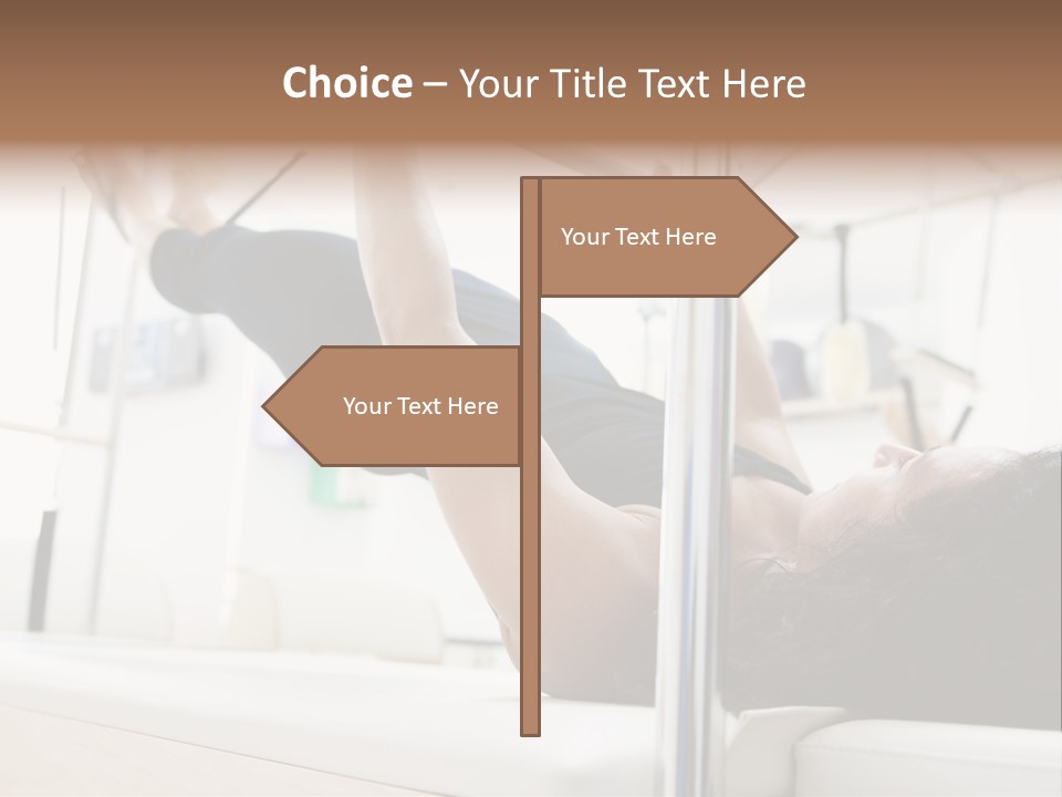 A Woman Doing A Pull Up On A Pull Up Bar PowerPoint Template