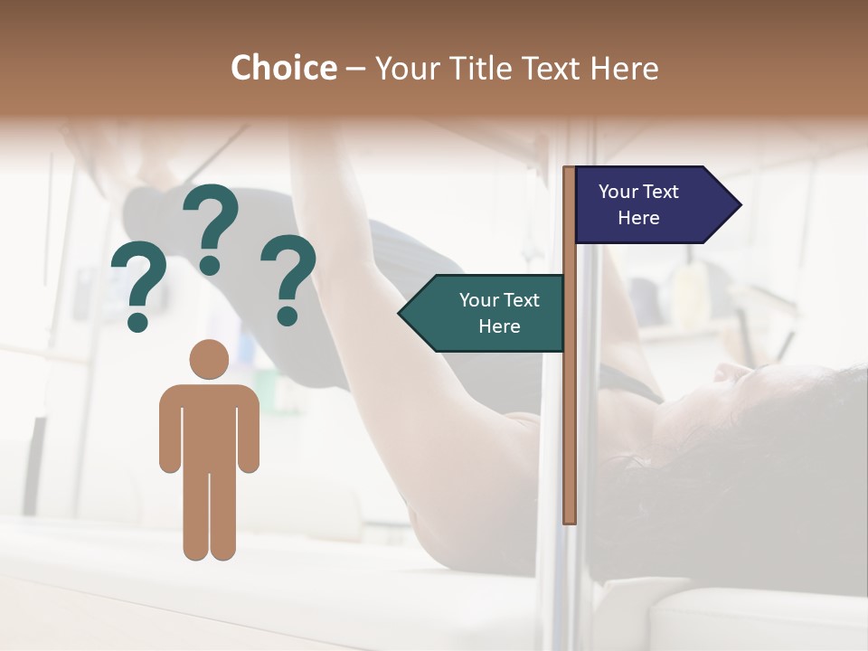 A Woman Doing A Pull Up On A Pull Up Bar PowerPoint Template