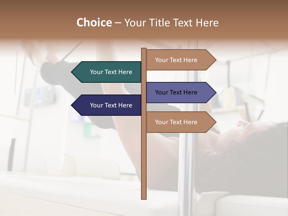 A Woman Doing A Pull Up On A Pull Up Bar PowerPoint Template