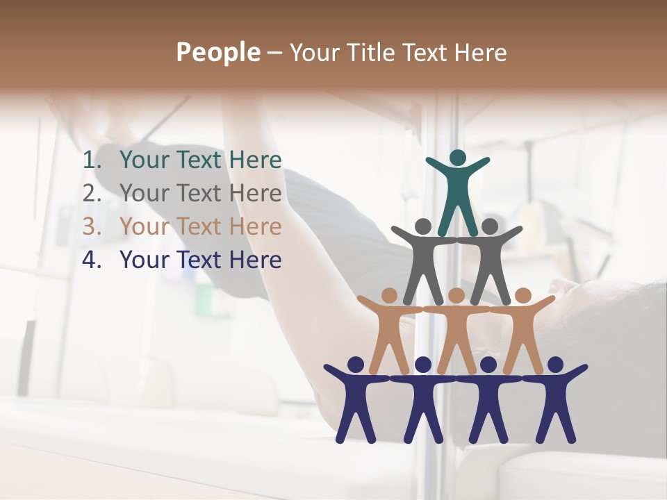 A Woman Doing A Pull Up On A Pull Up Bar PowerPoint Template