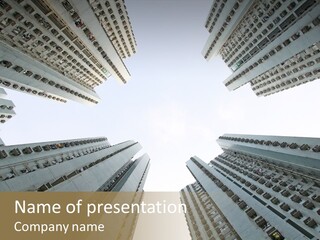 Many Background Building PowerPoint Template