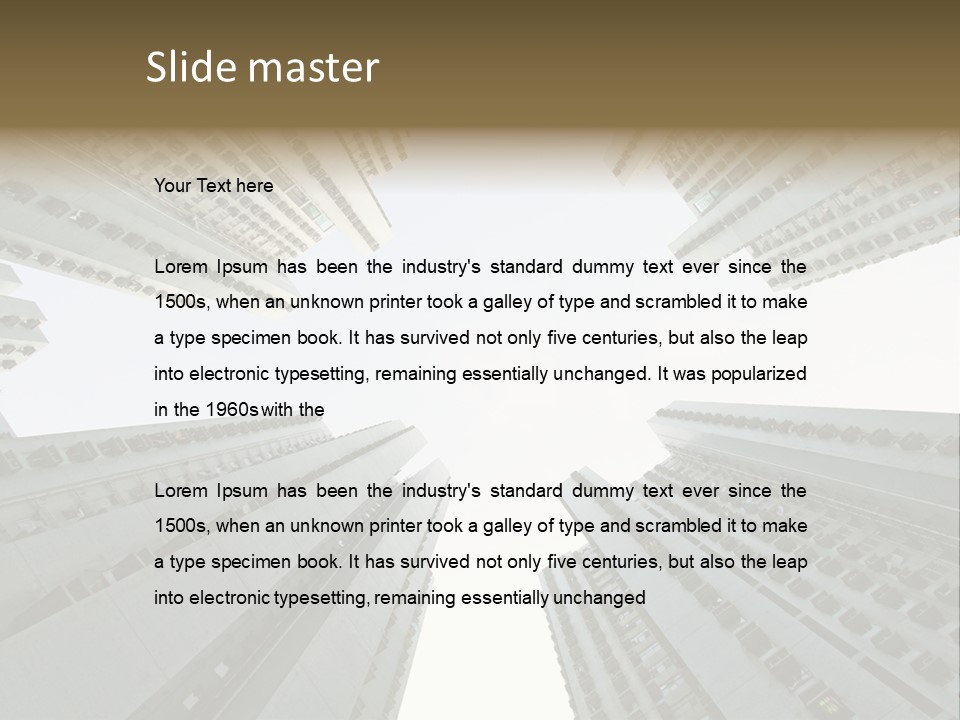 Many Background Building PowerPoint Template