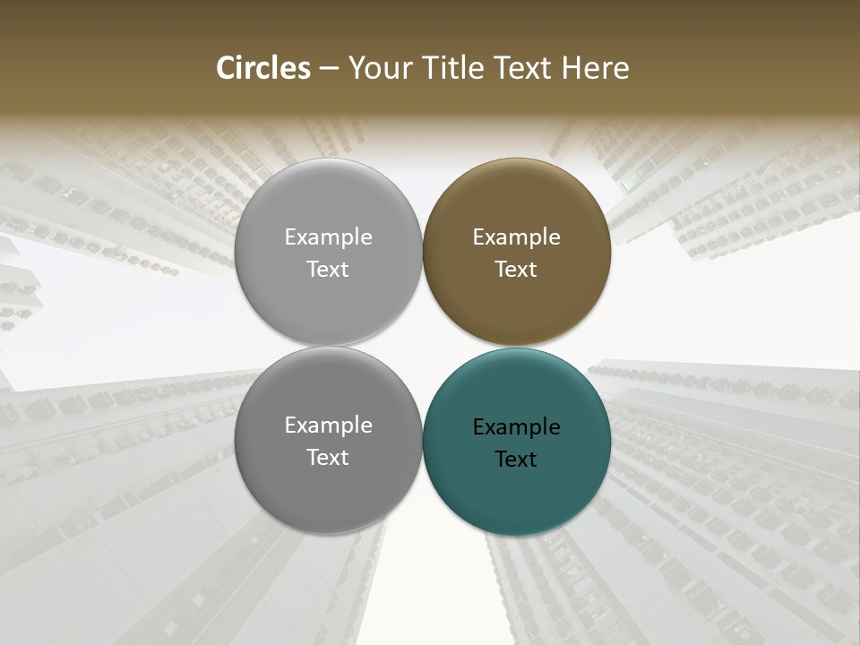 Many Background Building PowerPoint Template