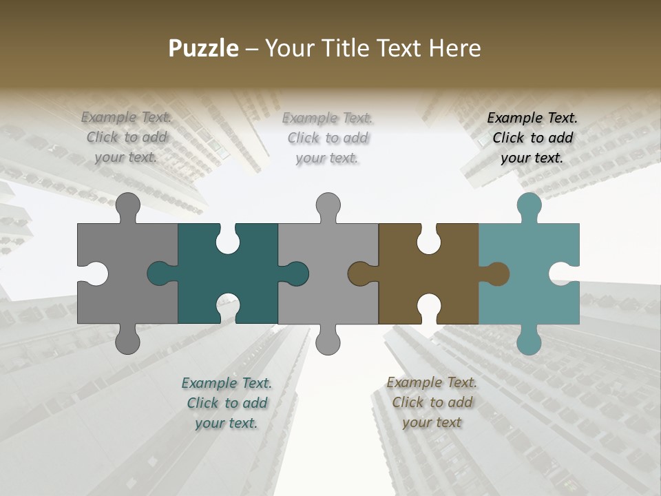 Many Background Building PowerPoint Template