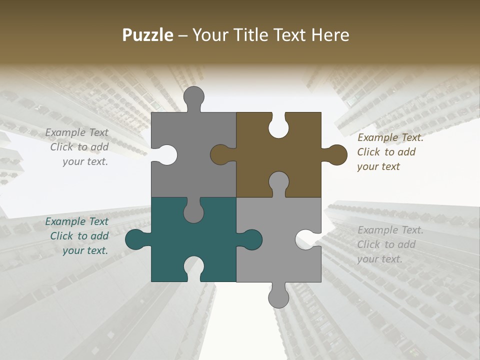 Many Background Building PowerPoint Template