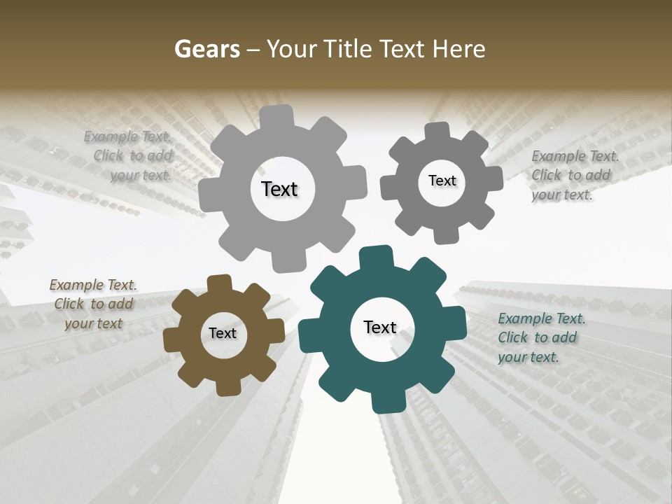 Many Background Building PowerPoint Template