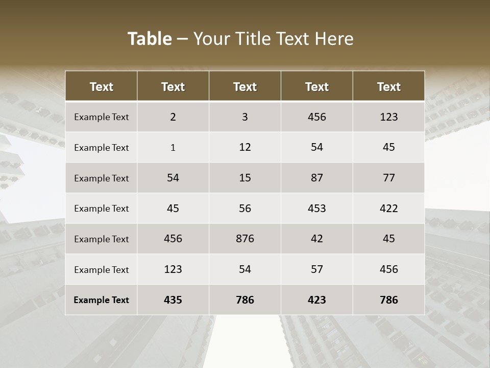 Many Background Building PowerPoint Template