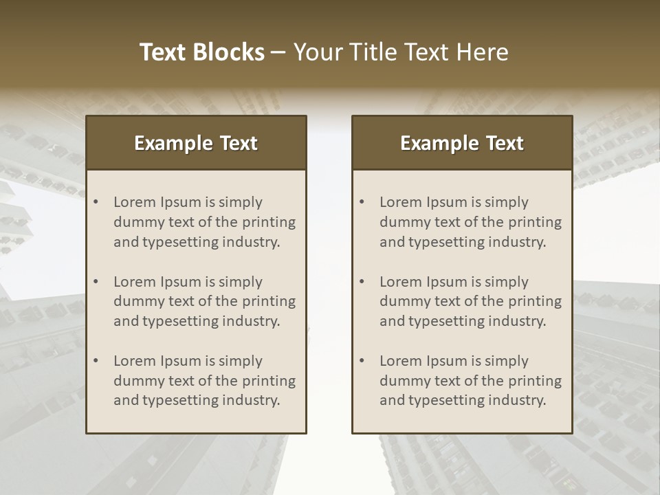 Many Background Building PowerPoint Template