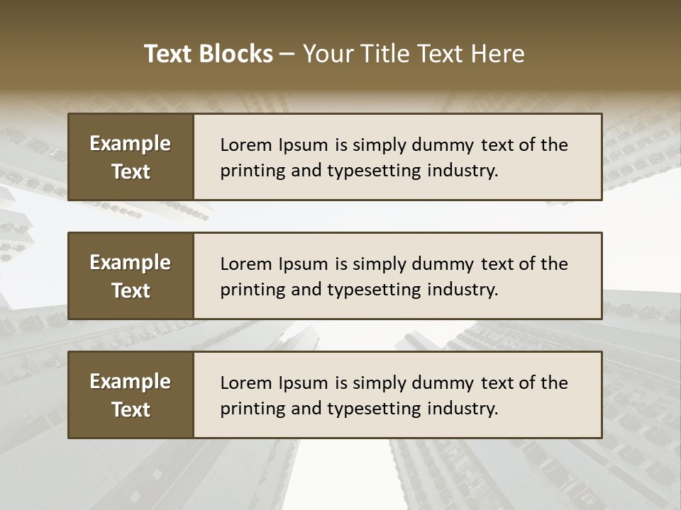 Many Background Building PowerPoint Template