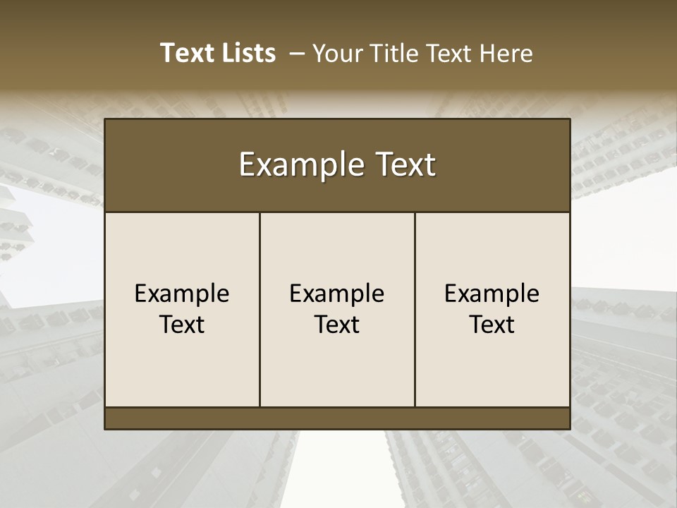 Many Background Building PowerPoint Template