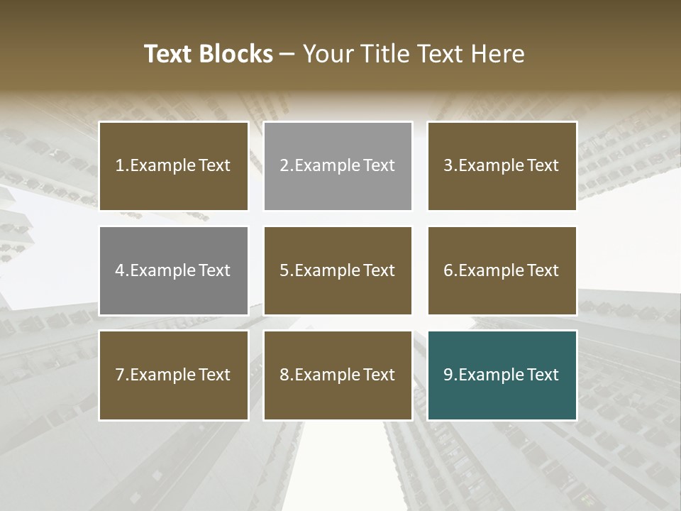 Many Background Building PowerPoint Template
