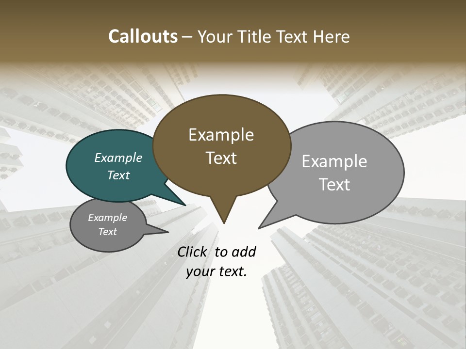 Many Background Building PowerPoint Template