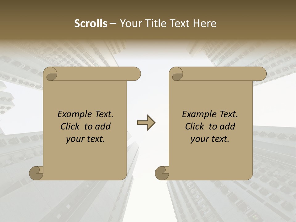 Many Background Building PowerPoint Template