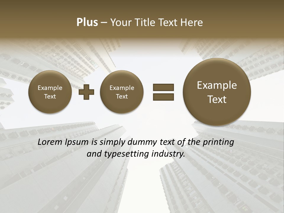 Many Background Building PowerPoint Template