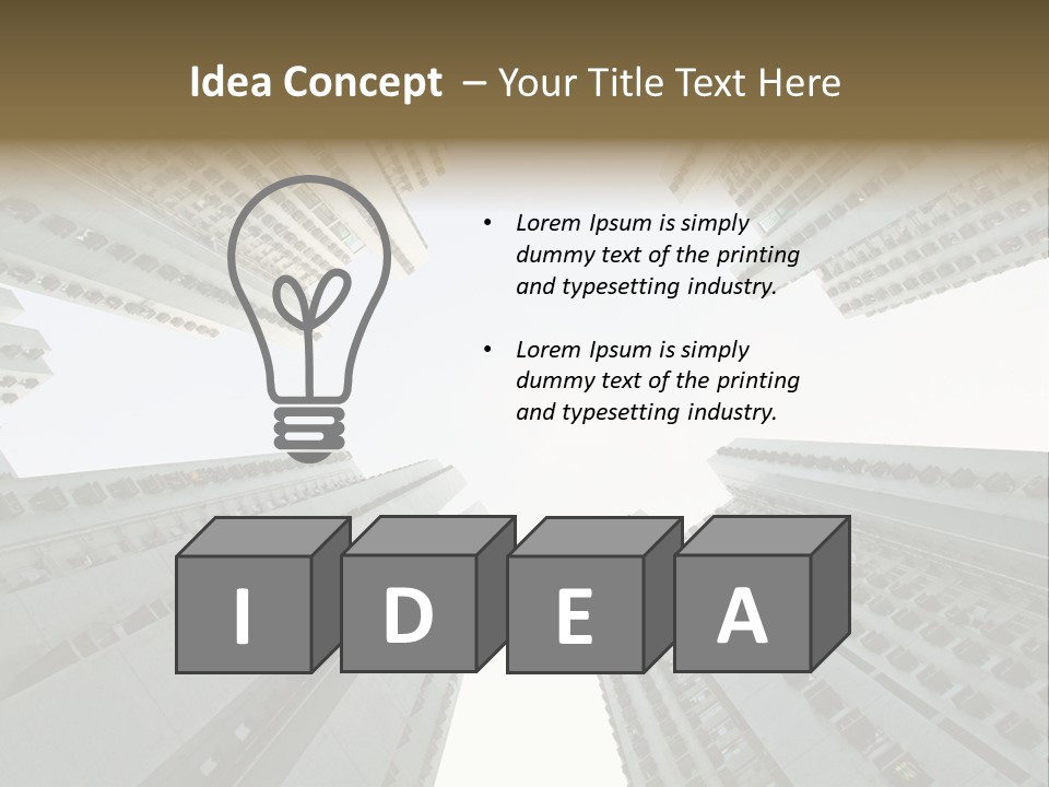 Many Background Building PowerPoint Template