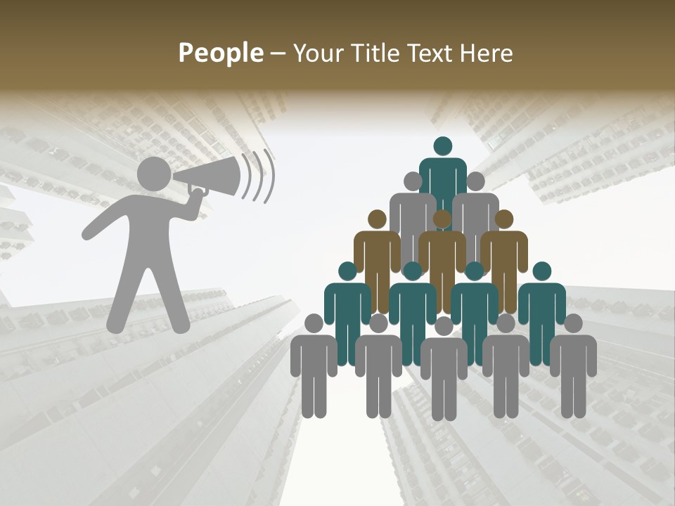 Many Background Building PowerPoint Template