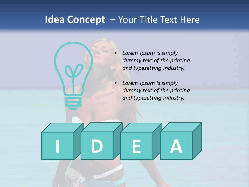 Sexy Beach Ocean PowerPoint Template