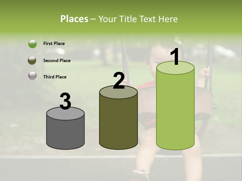 Swing Baby Girl Joyful PowerPoint Template