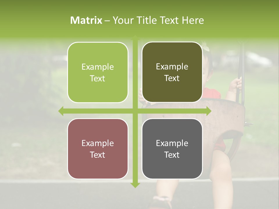 Swing Baby Girl Joyful PowerPoint Template